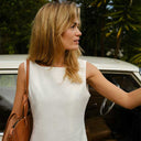 Neo Noir Bruna Ramie Dress Off White