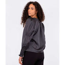 Neo Noir Camma Heavy Sateen Blouse Mørkegrå