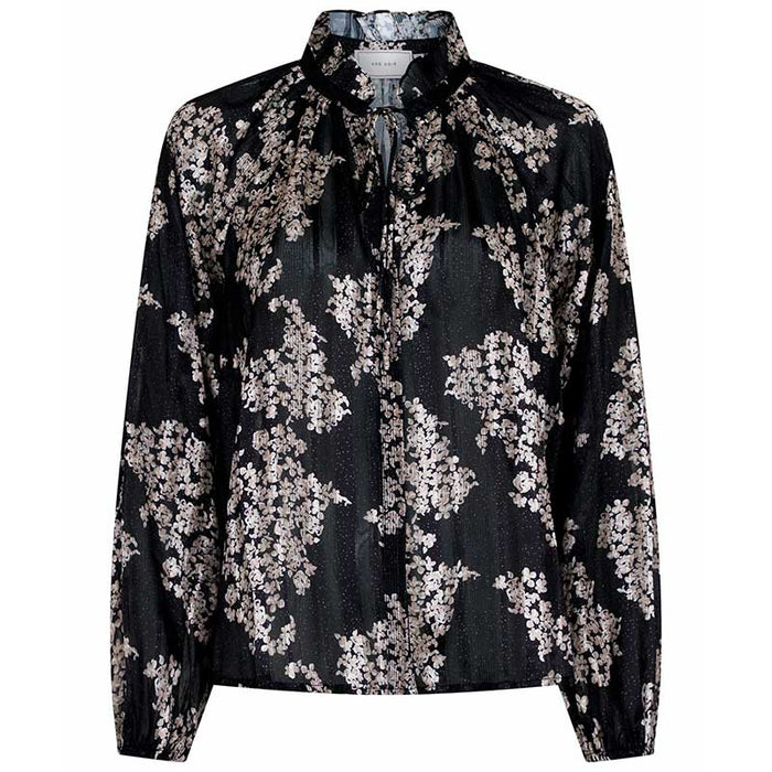 Neo Noir Cobie Elderflower Blouse Sort