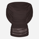 Neo Noir Cottuna Drapy Mesh Top Brown