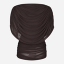 Neo Noir Cottuna Drapy Mesh Top Brown