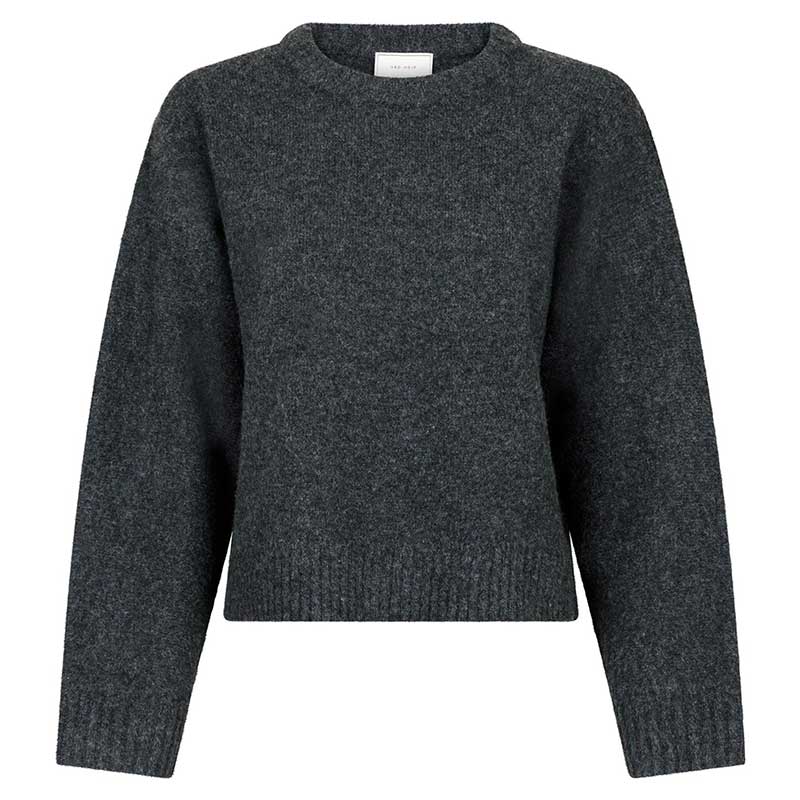 Neo Noir Detri Solid Knit Blouse Antracit - J BY J Fashion