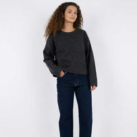 Neo Noir Detri Solid Knit Blouse Antracit - J BY J Fashion