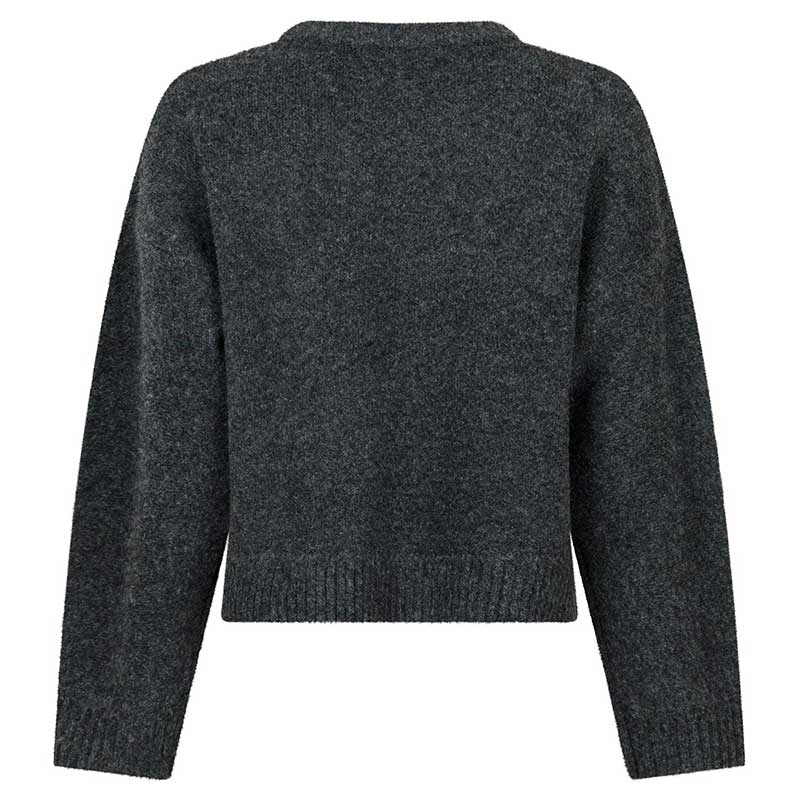 Neo Noir Detri Solid Knit Blouse Antracit - J BY J Fashion