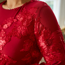 Neo Noir Dirina Big Flower Mesh Dress Red