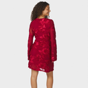 Neo Noir Dirina Big Flower Mesh Dress Red