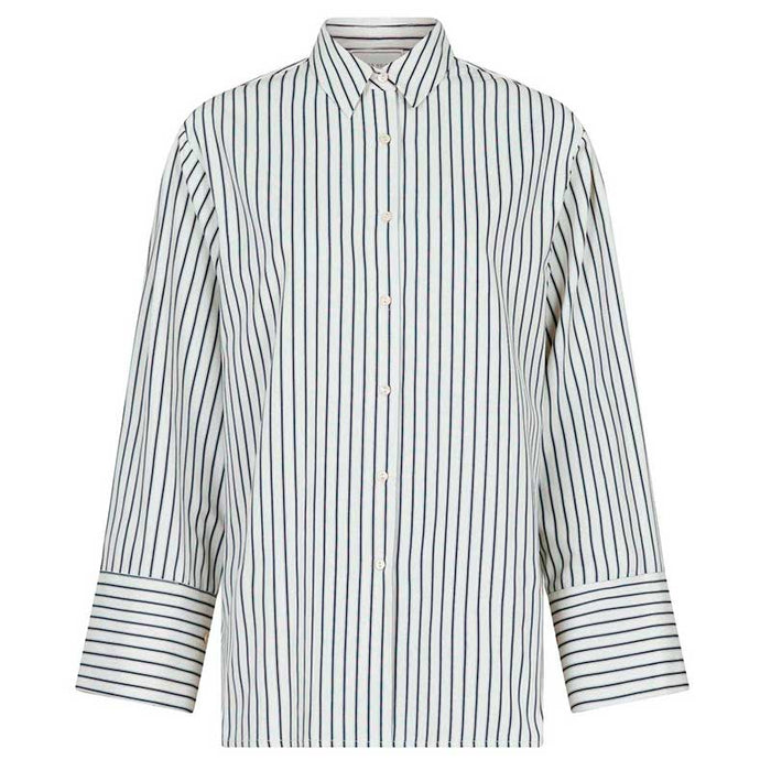 Neo Noir Dita Stripe Shirt Off White - J BY J Fashion