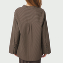 Neo Noir Dita Striped Line Shirt Dark Brown