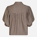 Neo Noir Etta Soft Stripe Stone Shirt Brown
