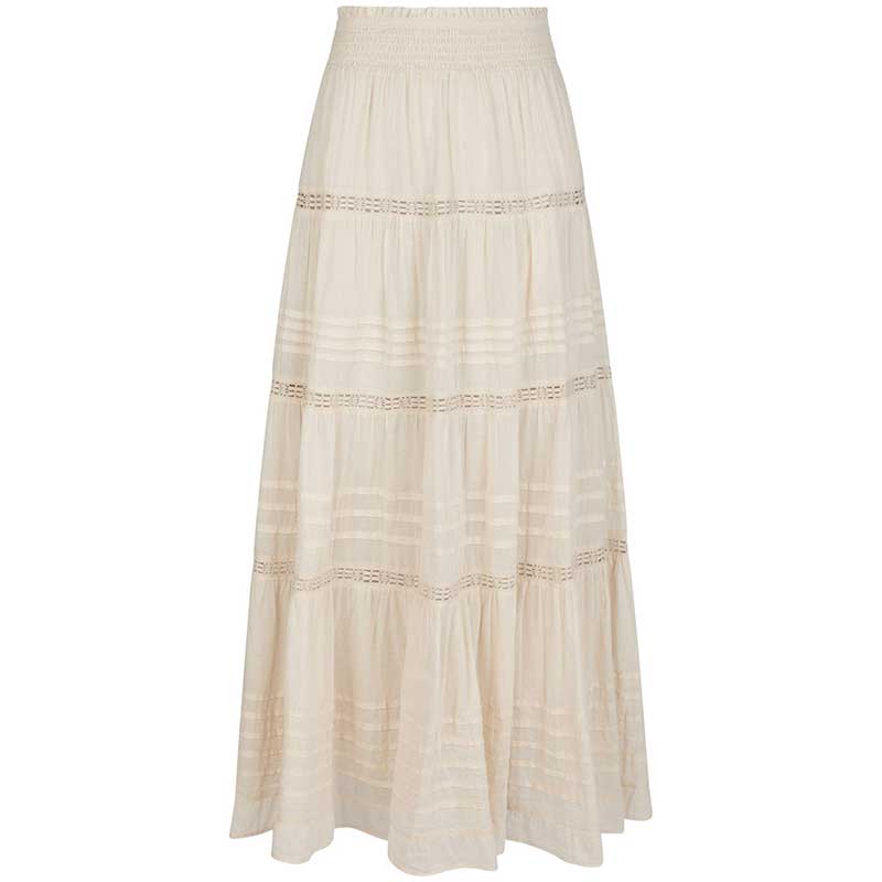 Neo Noir Felicia S Voile Skirt Ivory