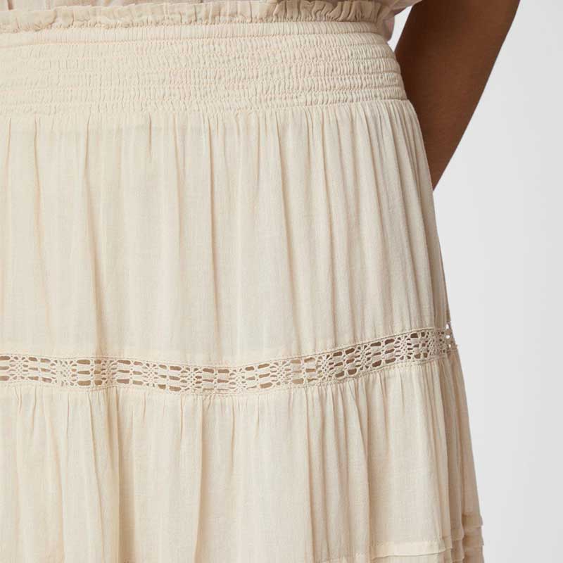 Neo Noir Felicia S Voile Skirt Ivory