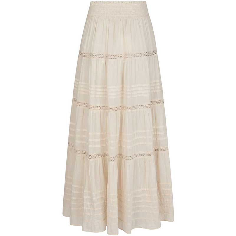 Neo Noir Felicia S Voile Skirt Ivory