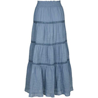 Neo Noir Felicia S Voile Skirt Smoke Blue