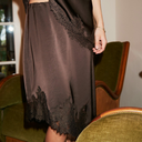 Neo Noir Fiora Lace Skirt Dark Brown