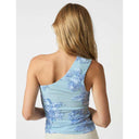 Neo Noir Florini Big Flower Mesh Top Light Blue