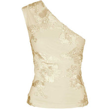 Neo Noir Florini Big Flower Mesh Top Light Yellow
