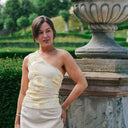 Neo Noir Florini Big Flower Mesh Top Light Yellow