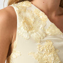 Neo Noir Florini Big Flower Mesh Top Light Yellow