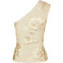 Neo Noir Florini Big Flower Mesh Top Light Yellow