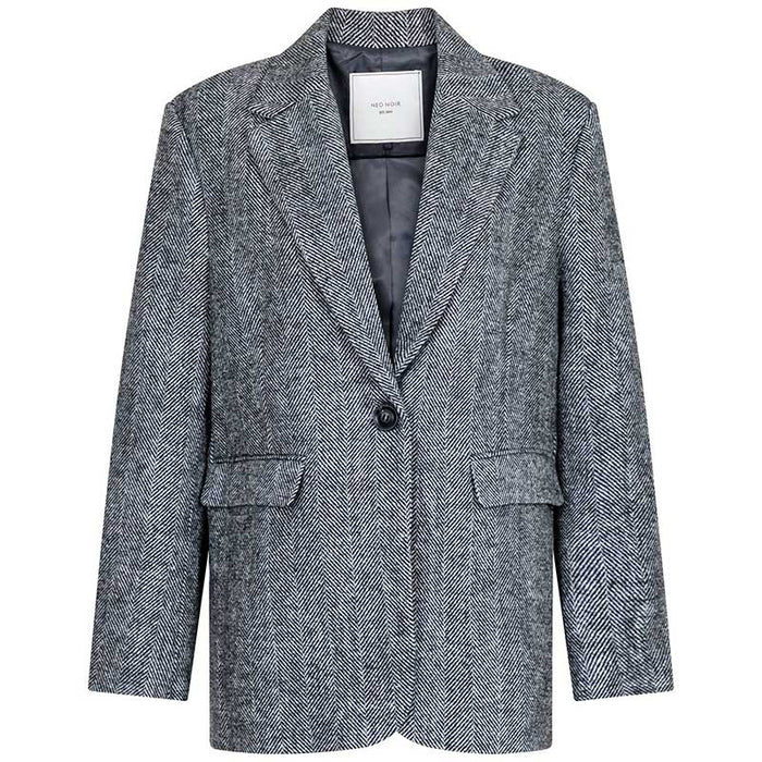 Neo Noir Gaby Herringbone Blazer Grå