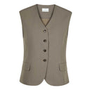 Neo Noir Gamina Structure Waistcoat Khaki - J BY J Fashion