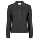 Neo Noir Genea Knit Polo Blouse Antracit - J BY J Fashion