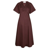 Neo Noir Illana Poplin Dress Burgundy