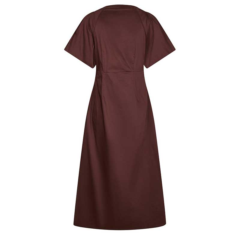 Neo Noir Illana Poplin Dress Burgundy