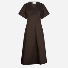 Neo Noir Illana Poplin Dress Chocolate Brown - J BY J Fashion