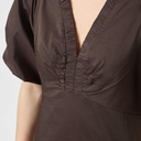 Neo Noir Illana Poplin Dress Chocolate Brown - J BY J Fashion