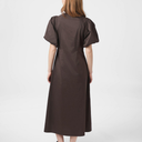 Neo Noir Illana Poplin Dress Chocolate Brown - J BY J Fashion