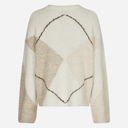 Neo Noir Inga Check Fluff Knit Blouse Creme - J BY J Fashion