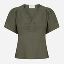 Neo Noir Irina Poplin Blouse Army