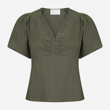 Neo Noir Irina Poplin Blouse Army