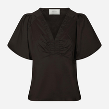 Neo Noir Irina Poplin Blouse Chocolate Brown - J BY J Fashion