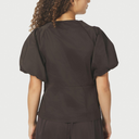 Neo Noir Irina Poplin Blouse Chocolate Brown - J BY J Fashion