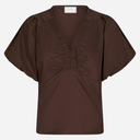 Neo Noir Irina Poplin Blouse Dark Brown - J BY J Fashion