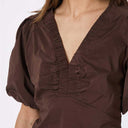 Neo Noir Irina Poplin Blouse Dark Brown