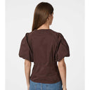 Neo Noir Irina Poplin Blouse Dark Brown