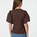Neo Noir Irina Poplin Blouse Dark Brown - J BY J Fashion