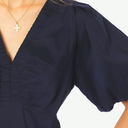 Neo Noir Irina Poplin Blouse Navy - J BY J Fashion