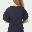 Neo Noir Irina Poplin Blouse Navy - J BY J Fashion