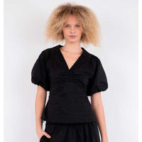 Neo Noir Irina Poplin Blouse Sort - J BY J Fashion