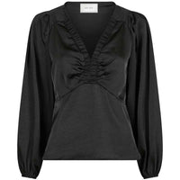 Neo Noir Istana Heavy Sateen Blouse Black - J BY J Fashion