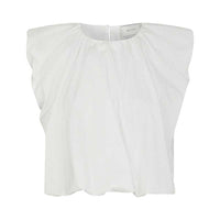 Neo Noir Ivania Poplin Top White