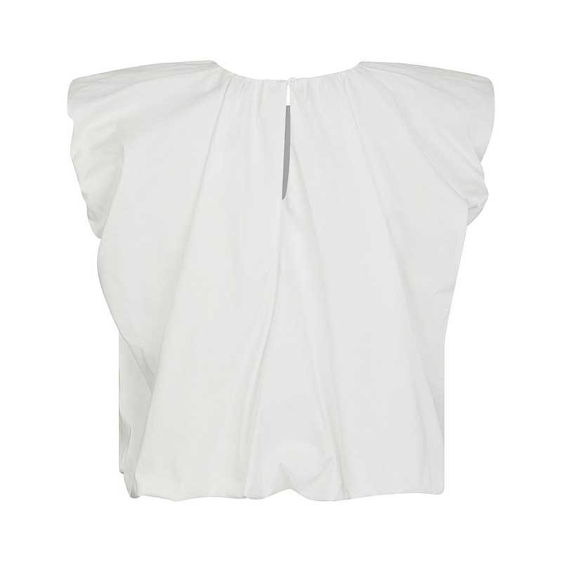 Neo Noir Ivania Poplin Top White