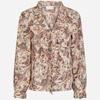 Neo Noir Ivey Art Paisely Blouse Creme