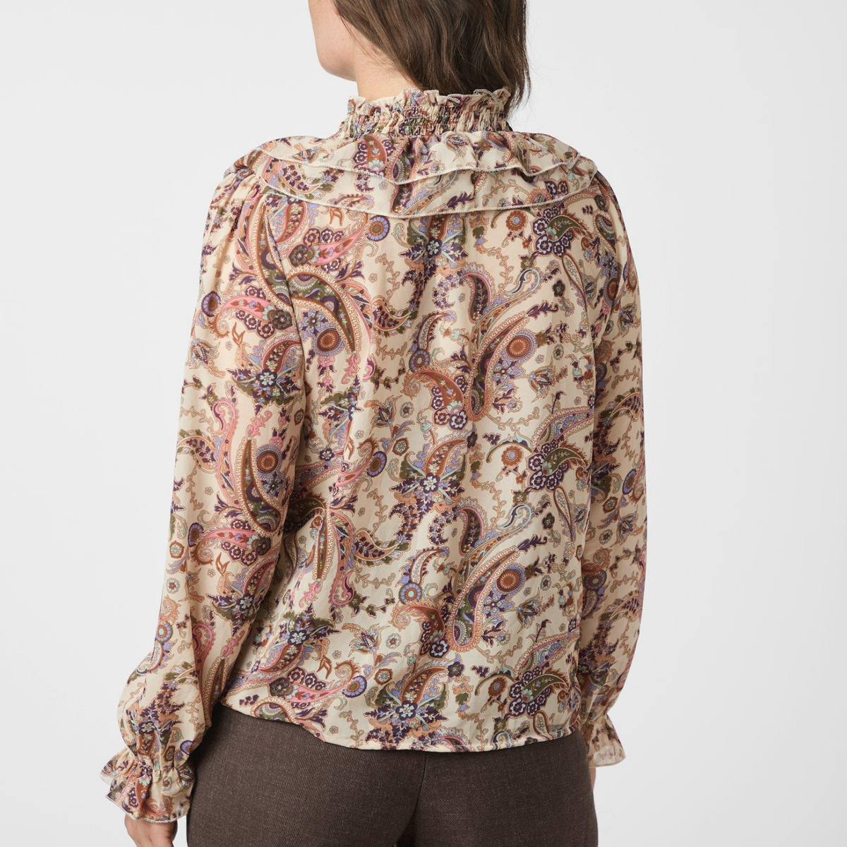 Neo Noir Ivey Art Paisely Blouse Creme