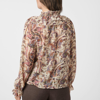 Neo Noir Ivey Art Paisely Blouse Creme