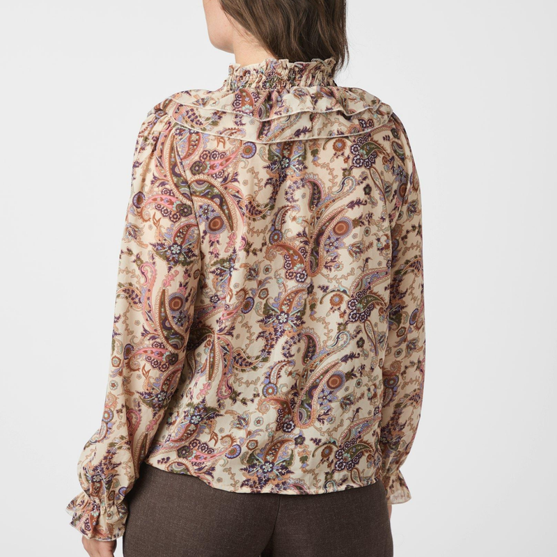 Neo Noir Ivey Art Paisely Blouse Creme